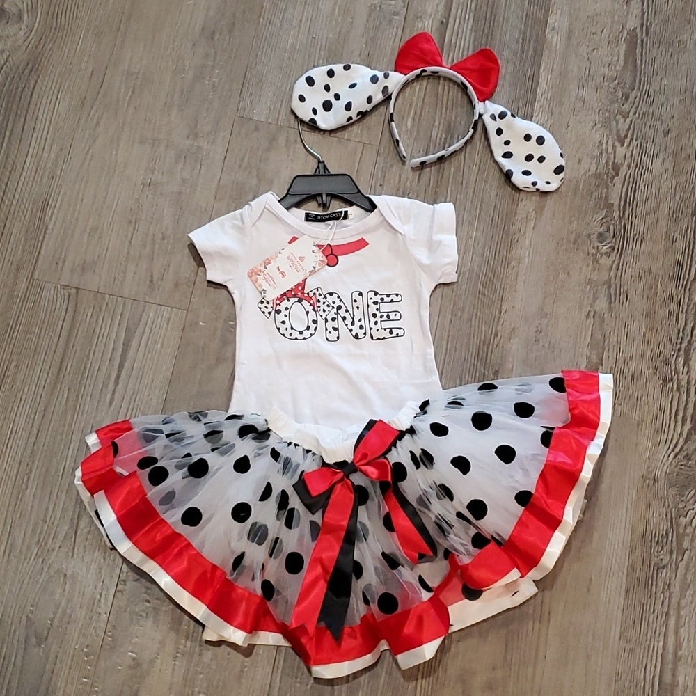 Ibtom Castle 1st Birthday Puppie Dog Matching Set Size 12-18 Months